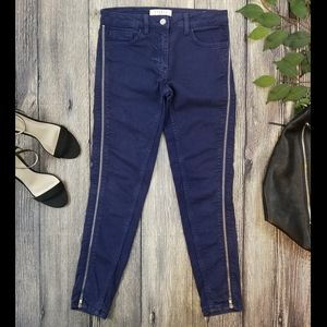 Sandro Paris Full Size Zip Navy Skinny Jeans